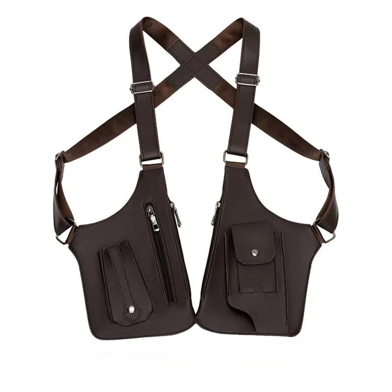 Adjustable Anti-Theft Underarm Shoulder Bag PU Leather Wallet Holster Bag