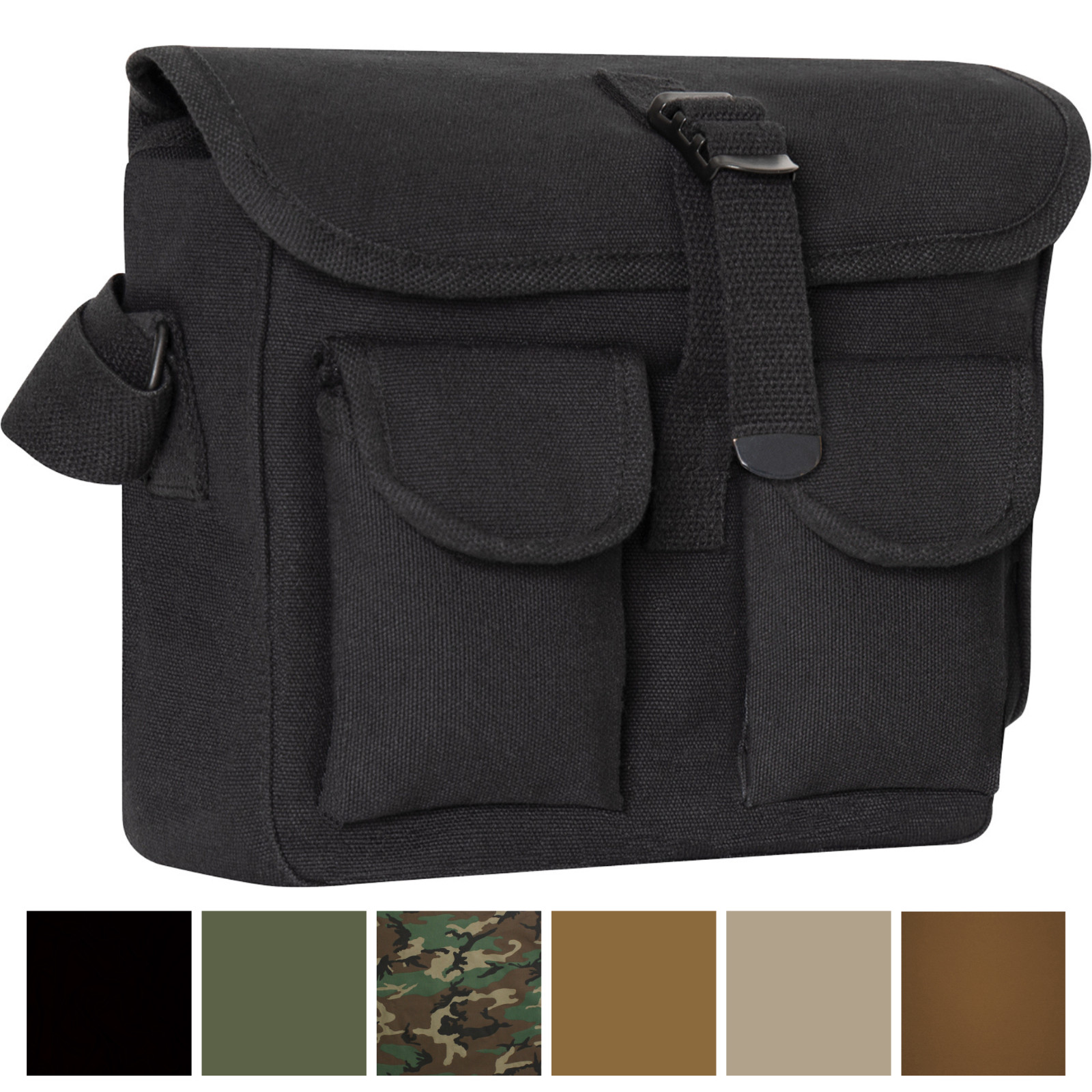 Rothco Cotton Canvas Army Shoulder Bag Multi Purpose Military Camo Tote Bag