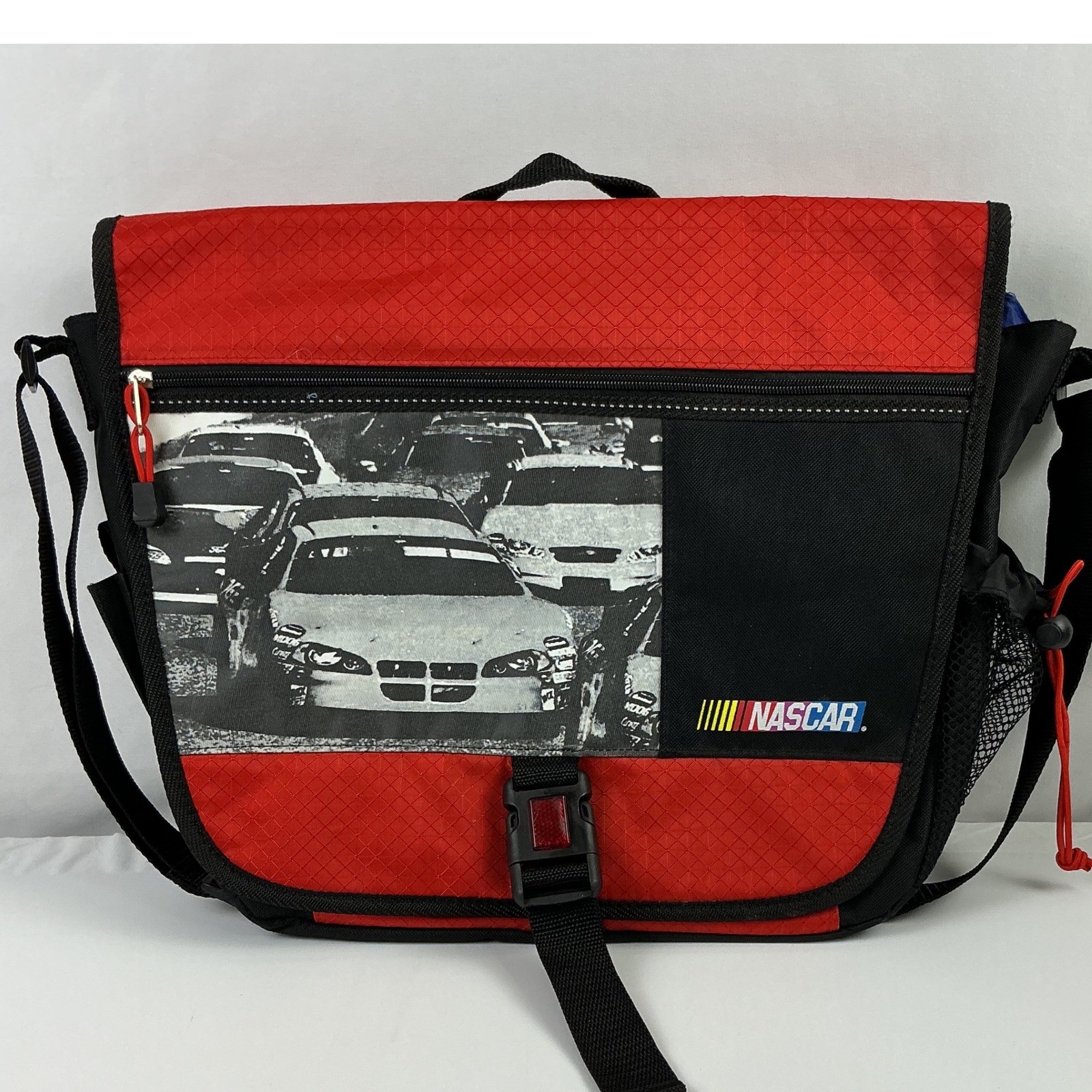 NASCAR Racing Messenger Bag Red Black Shoulder Bag Racing Cars Logo