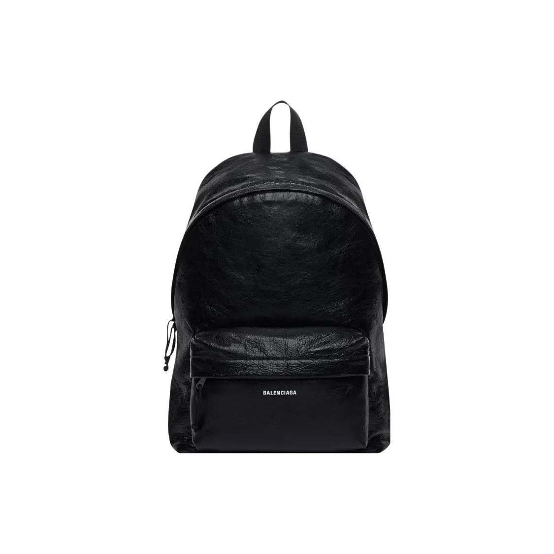 Balenciaga Letter Logo Zip Closure Leather School Bag Backpack 13.7×7.8×18.5 in
