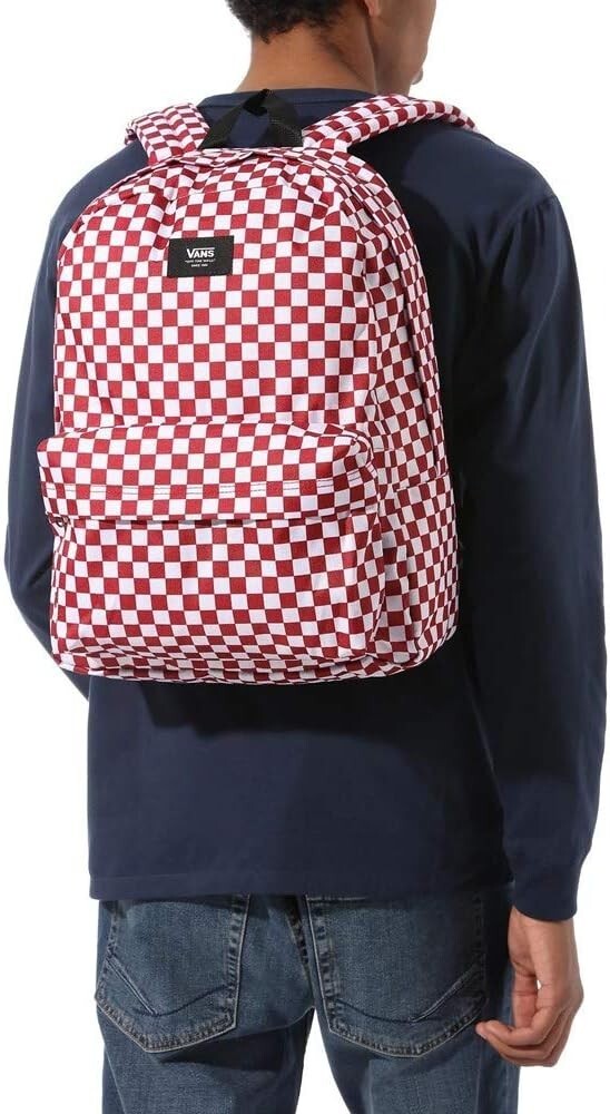 Vans Men’s Old Skool III Backpack, Chili Pepper Checkerboard, OS