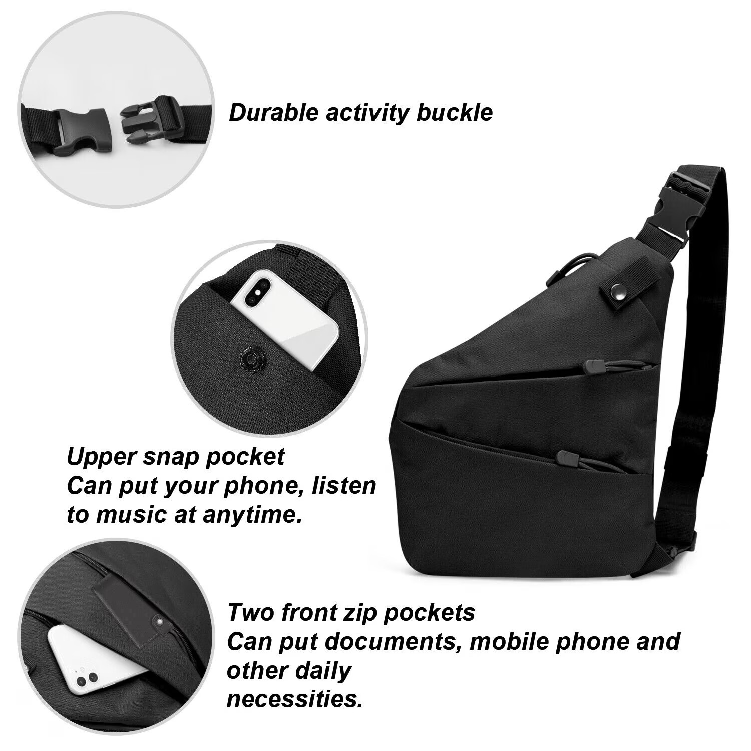 Mens Backpack Tactical Sling Shoulder Bag Molle Travel Chest Pack Outdoor Hiking