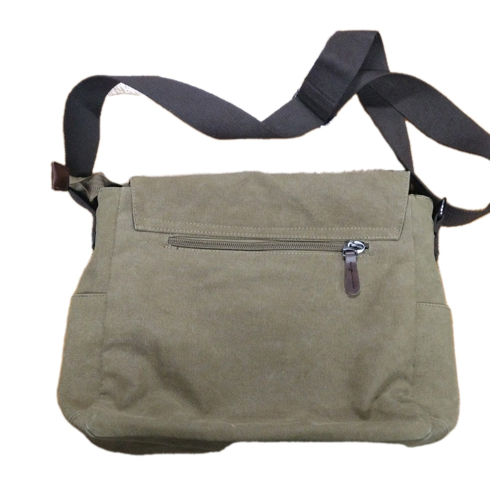 Kenox Olive Messenger / Laptop Bag Buckle Zip Adjustable Strap Multiple Pockets