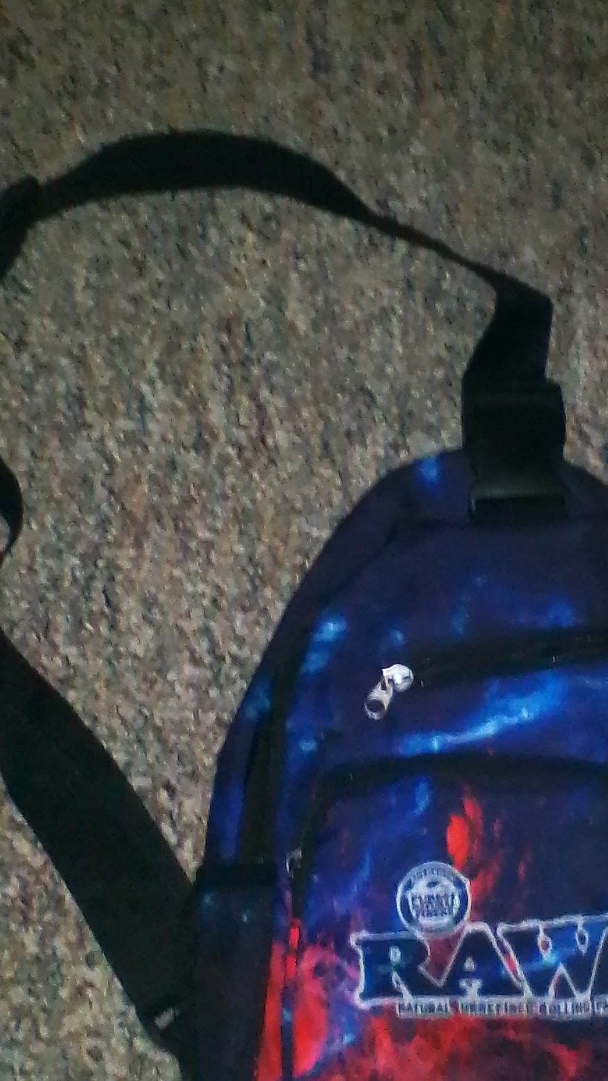 RAW Crossbody Sling Bag Multicolor Abstract Adjustable Strap Pockets