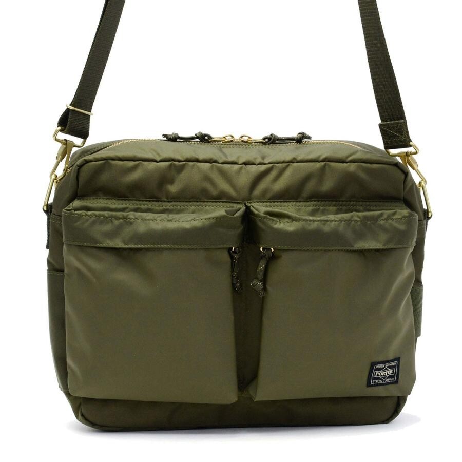 Yoshida Porter FORCE Shoulder bag 855-07415 Olive Green Tracking From JP z85