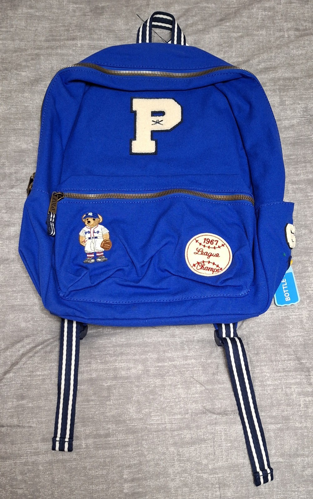 Polo Ralph Lauren Varsity Bear Backpack, Collegiate Blue – NWT