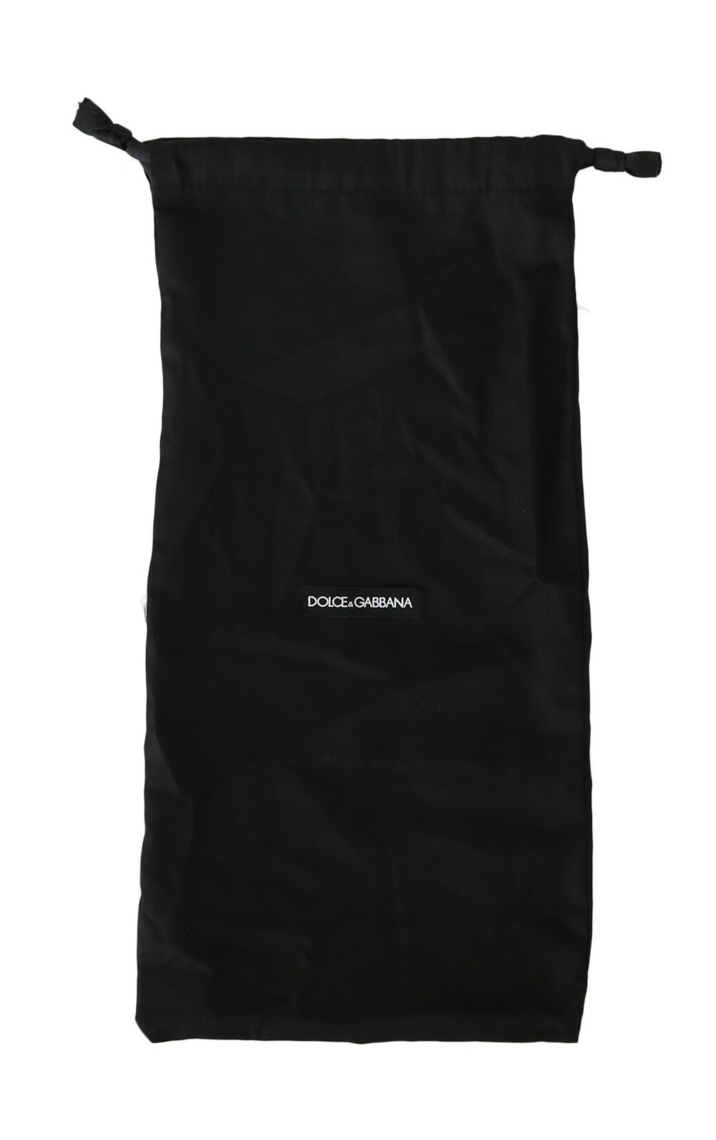 DOLCE & GABBANA Dustbag Cover Bag Cotton Black Drawstring Shoebag 41cm x 21cm