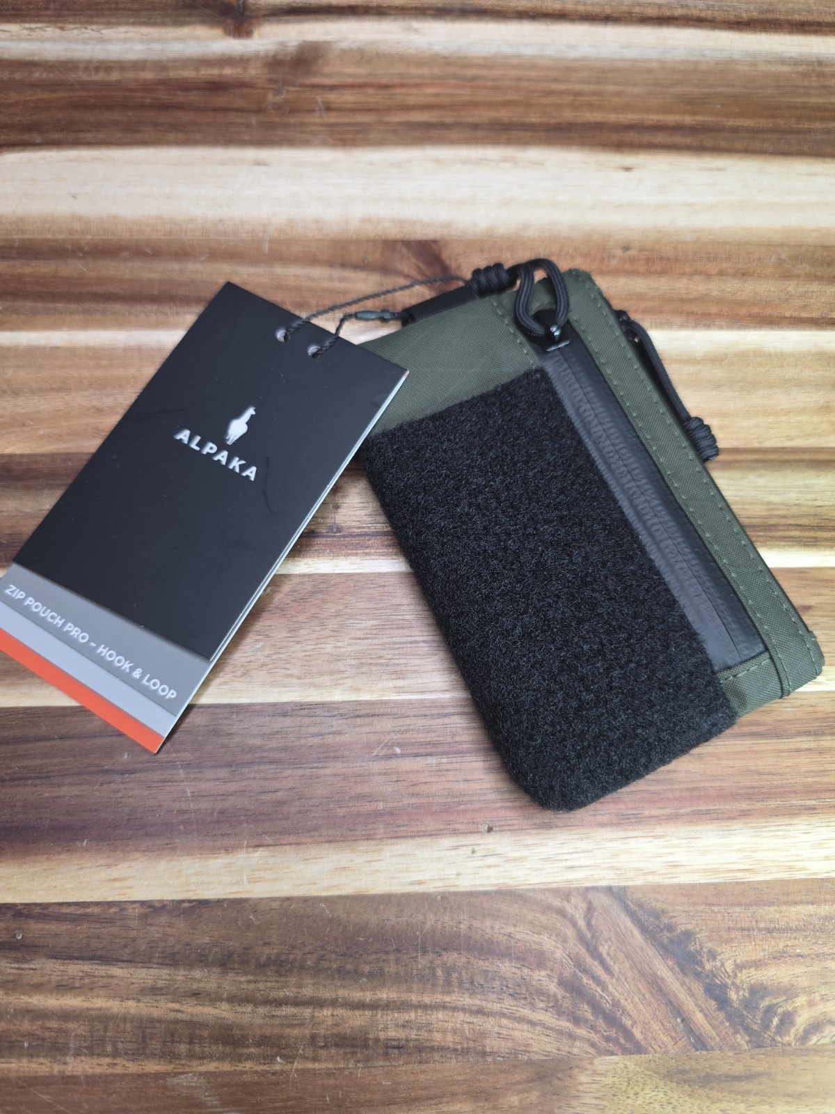 Alpaka Zip Pouch Pro Card Holder – Hook & Loop Green | X-Pac VX21