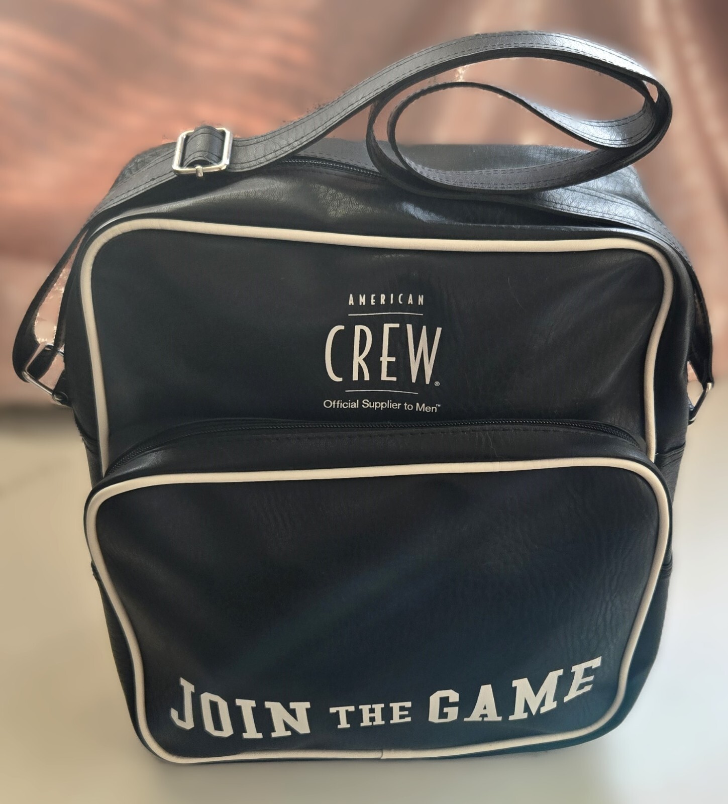 American Crew Black Over the Shoulder Bag for Men