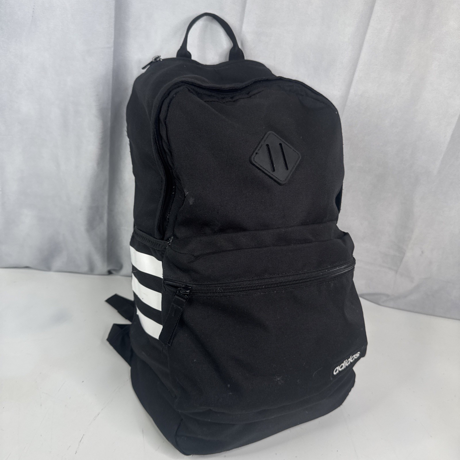 Black & White Adidas Classic 3S 5 Backpack School Sports Bag 18″