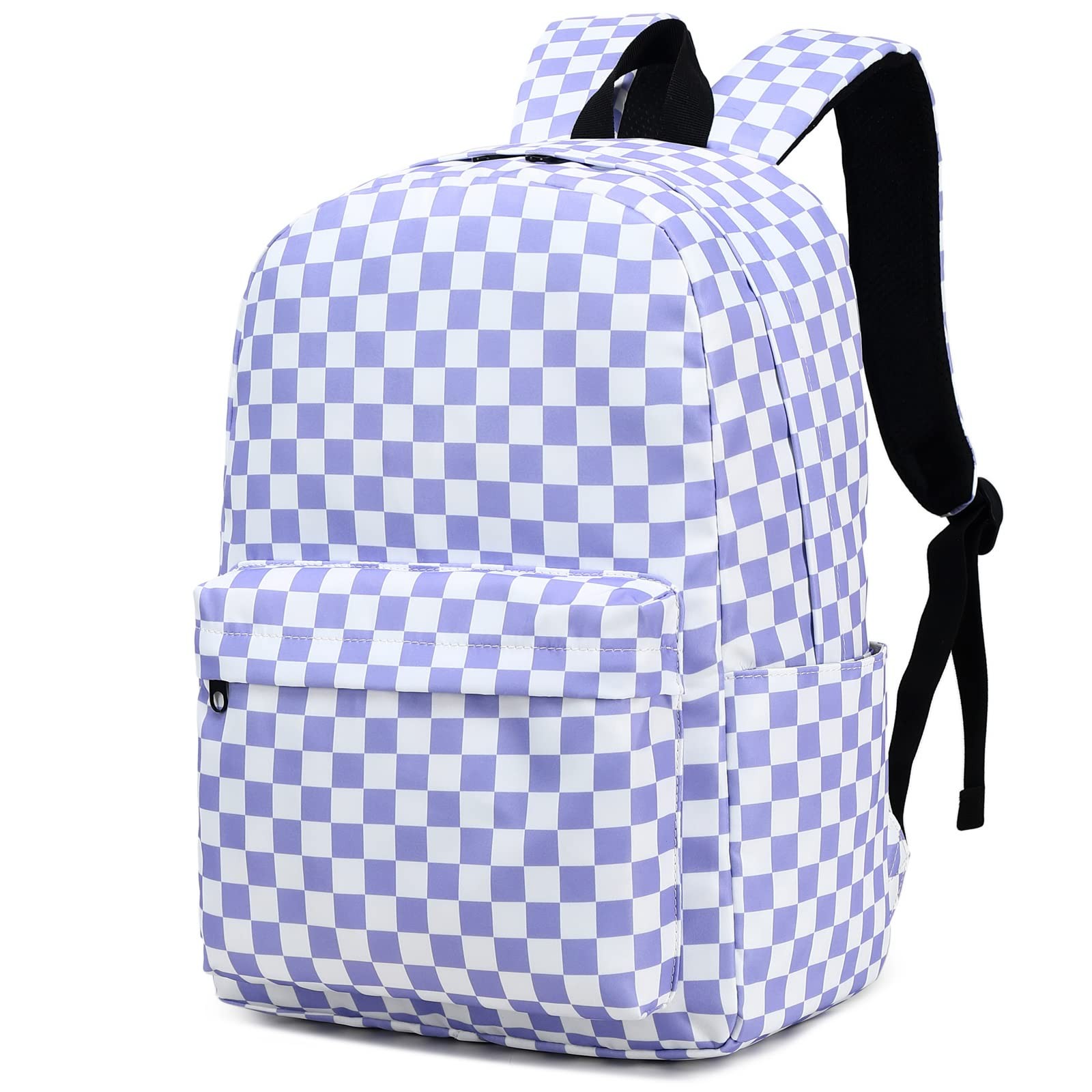 Checkered Girls Backpack for Elementary Middle School, Teens School Bag Women…