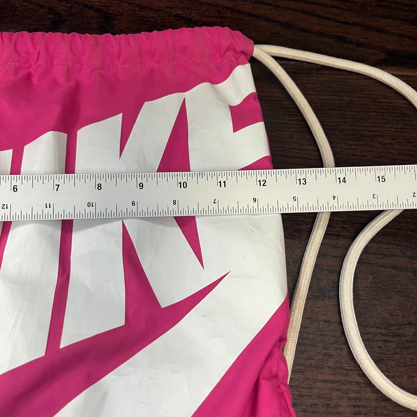 Nike Unisex Drawstring Backpack One Size Pink White Gym Sack Pack Bag SportCinch