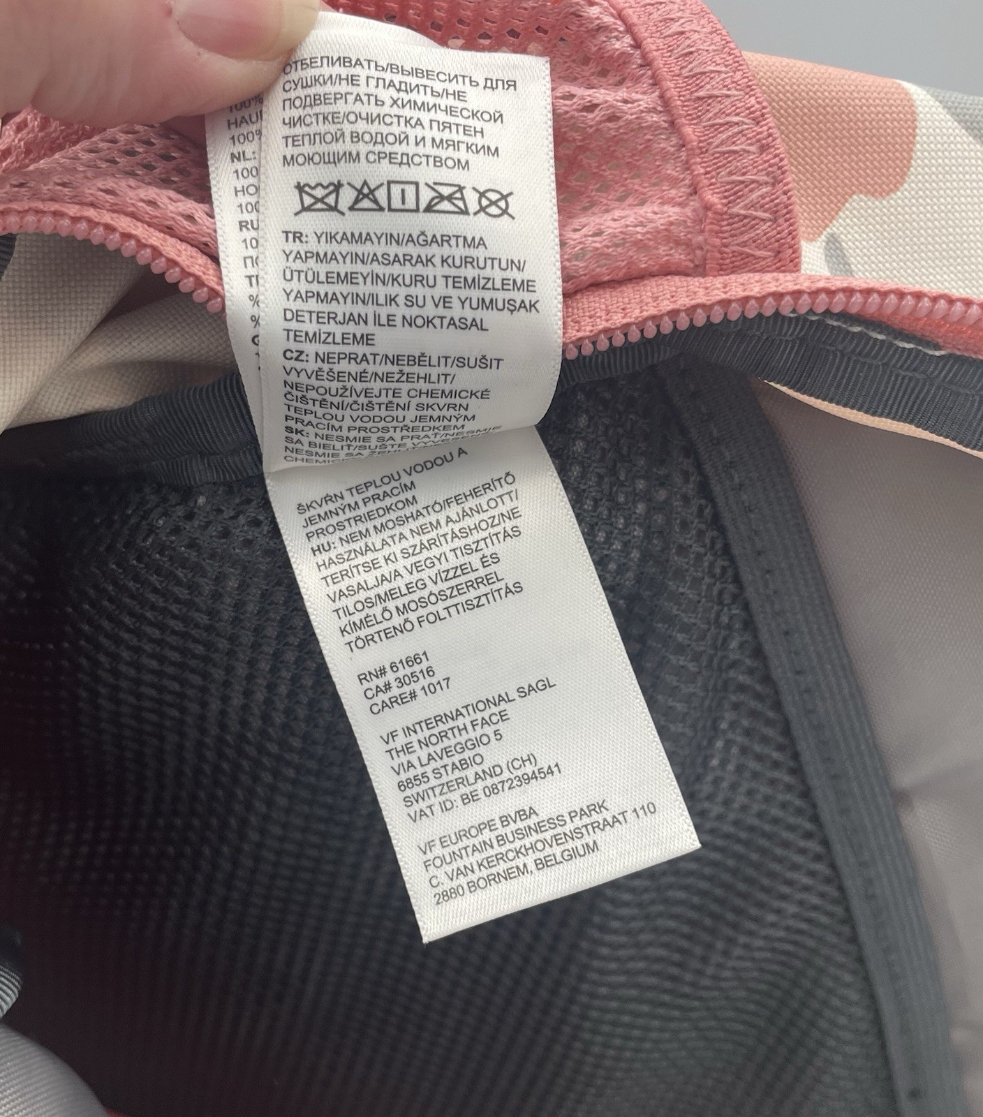 The North Face Sprout Backpack Multi Pink Gray Floral Purse Handbag Kids Travel