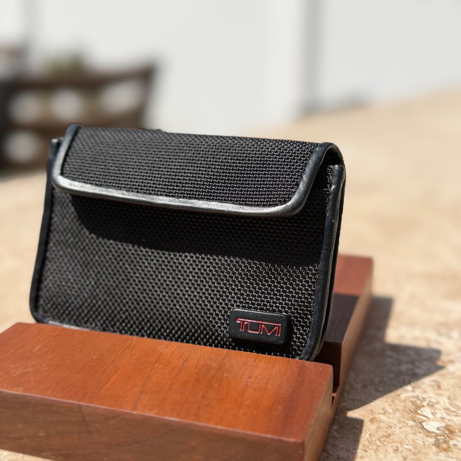 Authentic TUMI Black Ballistic Nylon Utility Travel Pouch Organizer Case