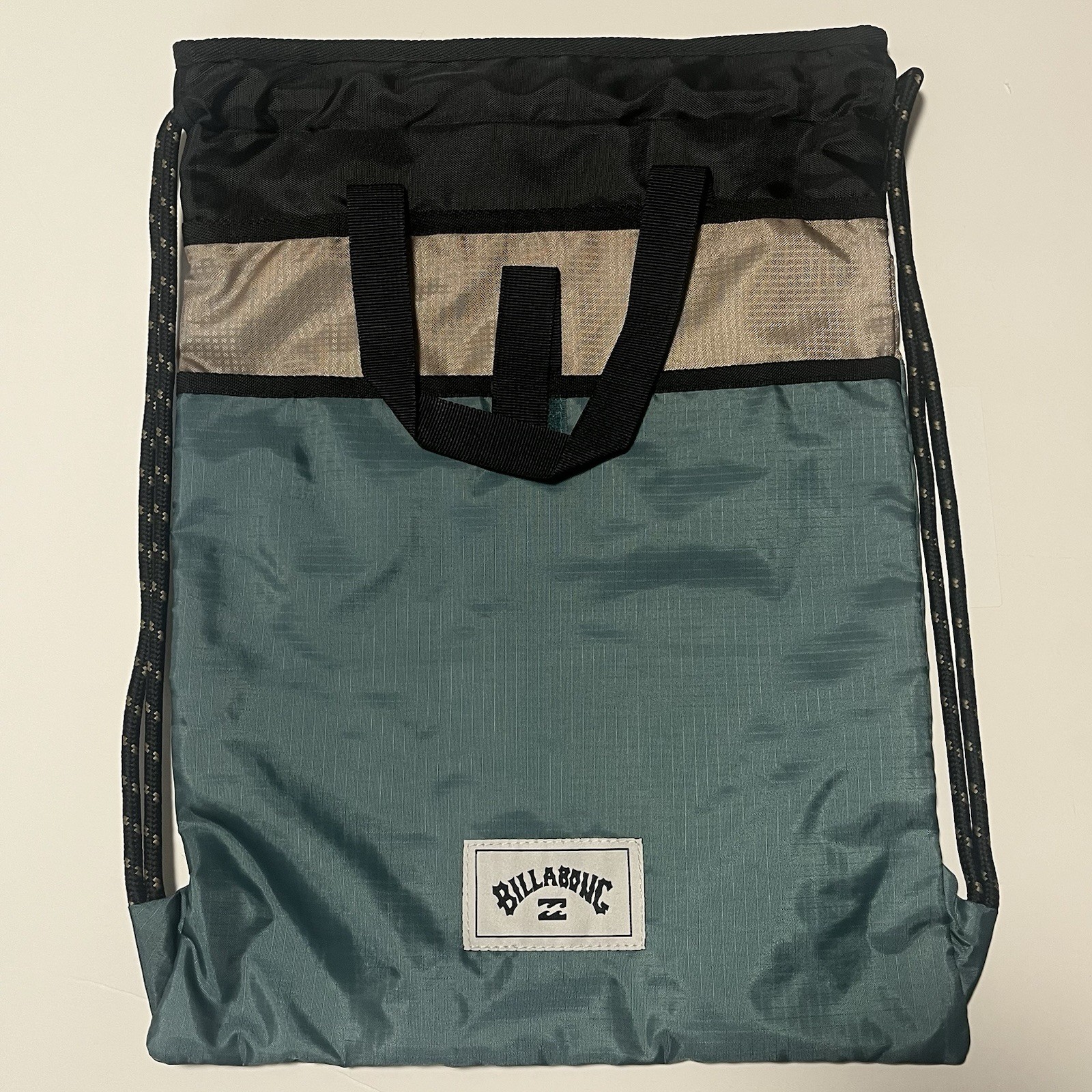 Billabong Blue/beige/black Drawstring Backpack Brand New