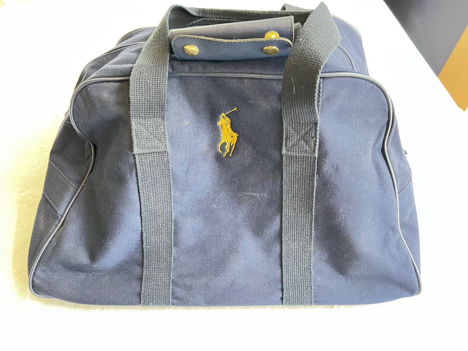 POLO Ralph Lauren DUFFLE CARRY-ON Weekender Bag NAVY BLUE – gym