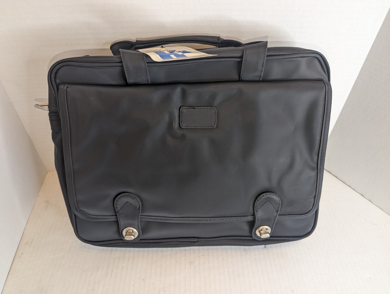 Heritage Leather Goods Black Microfiber PVC Portfolio Briefcase With Accessories