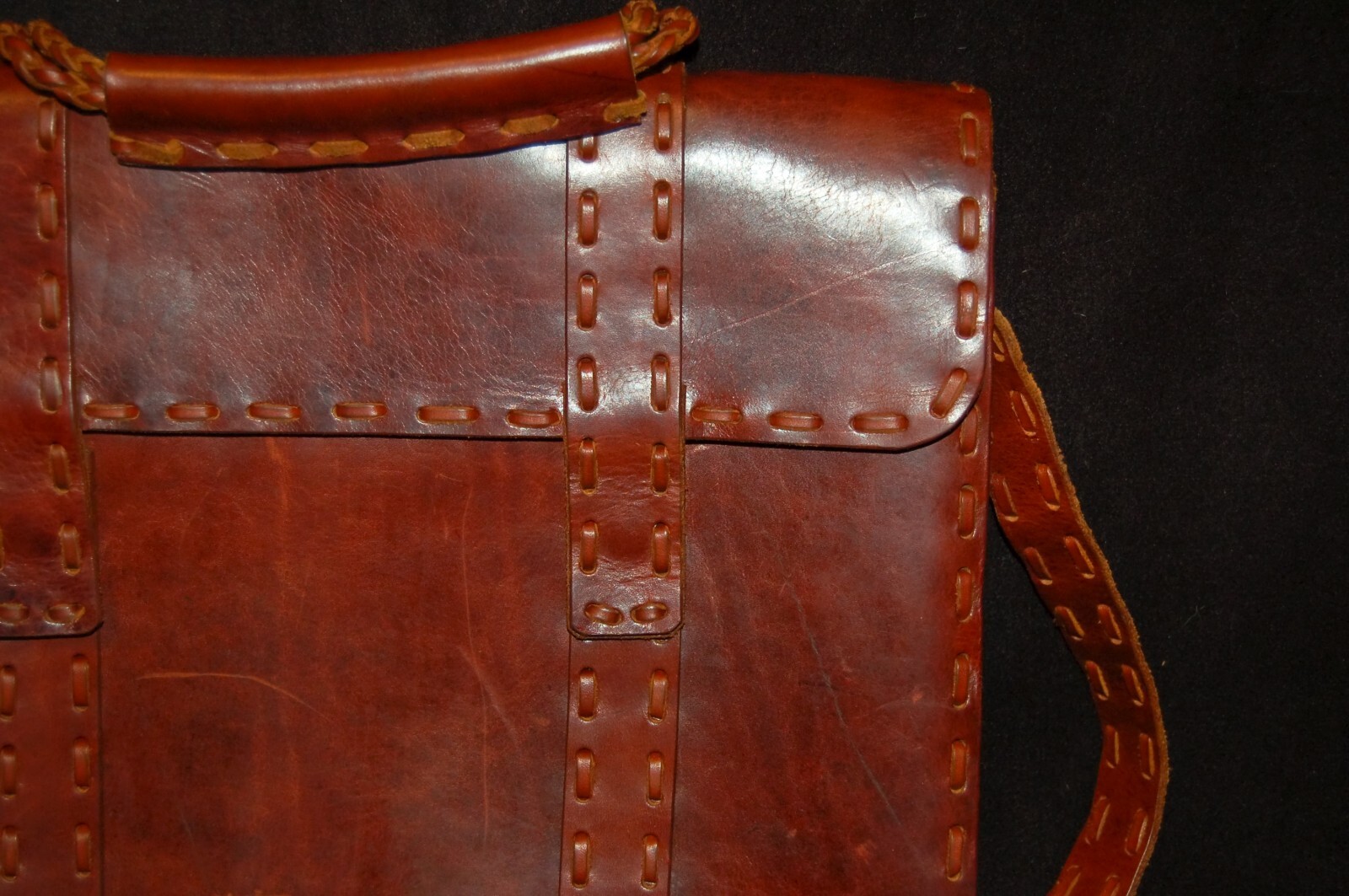 BRIEFCASE Travel Documents Laptop Notebook HIGH QUALITY LEATHER Reg.395$