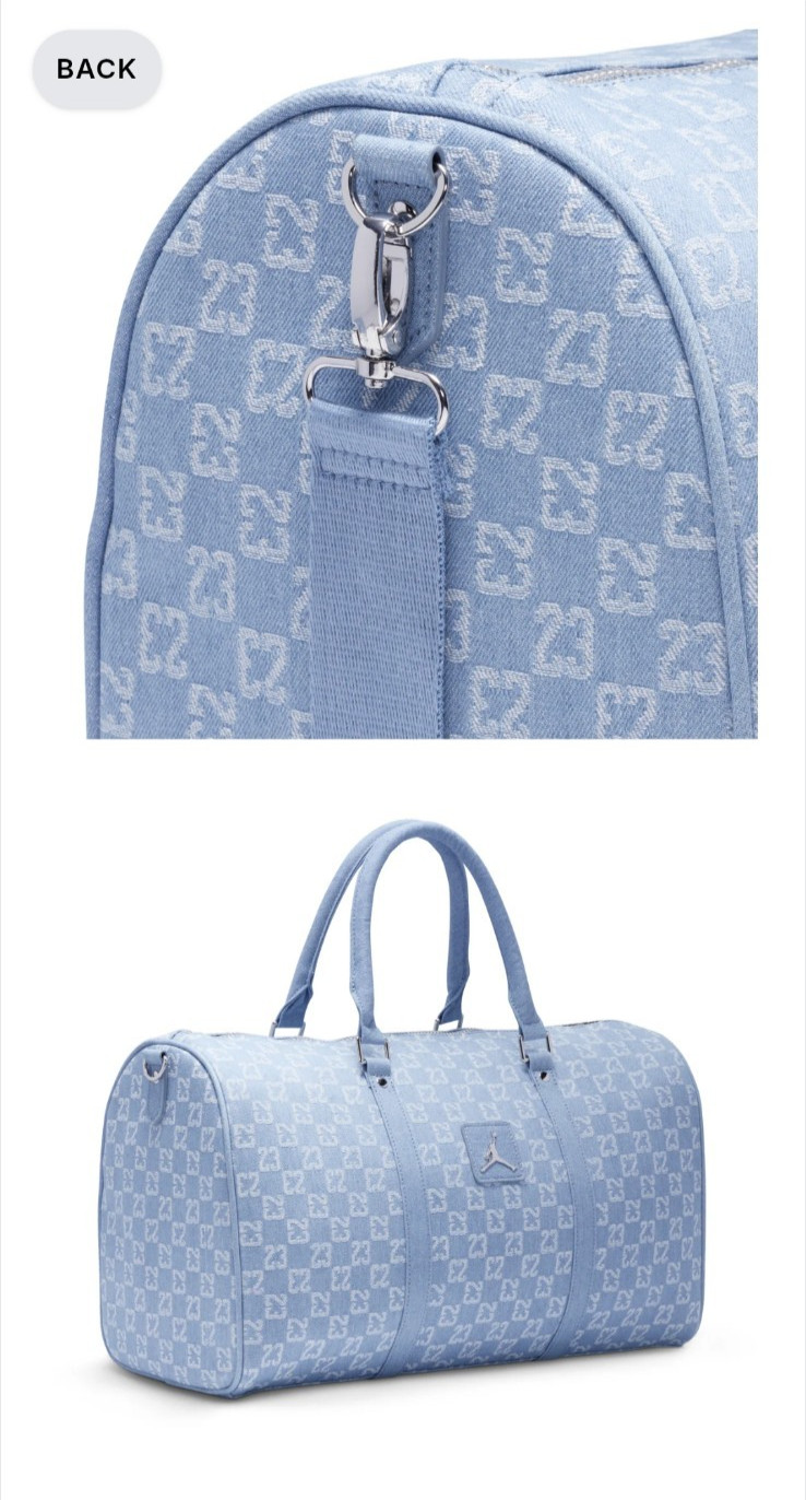 New Authentic Jordan Monogram 25L Duffle Bag *LIMITED EDITION DENIM Color*