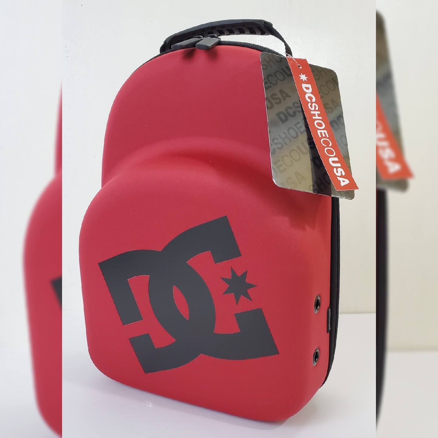 DC TRAVEL CASE HATS MEN’S STORE CARRIER BAG ORGANIZER BAG BIG LOGO RED