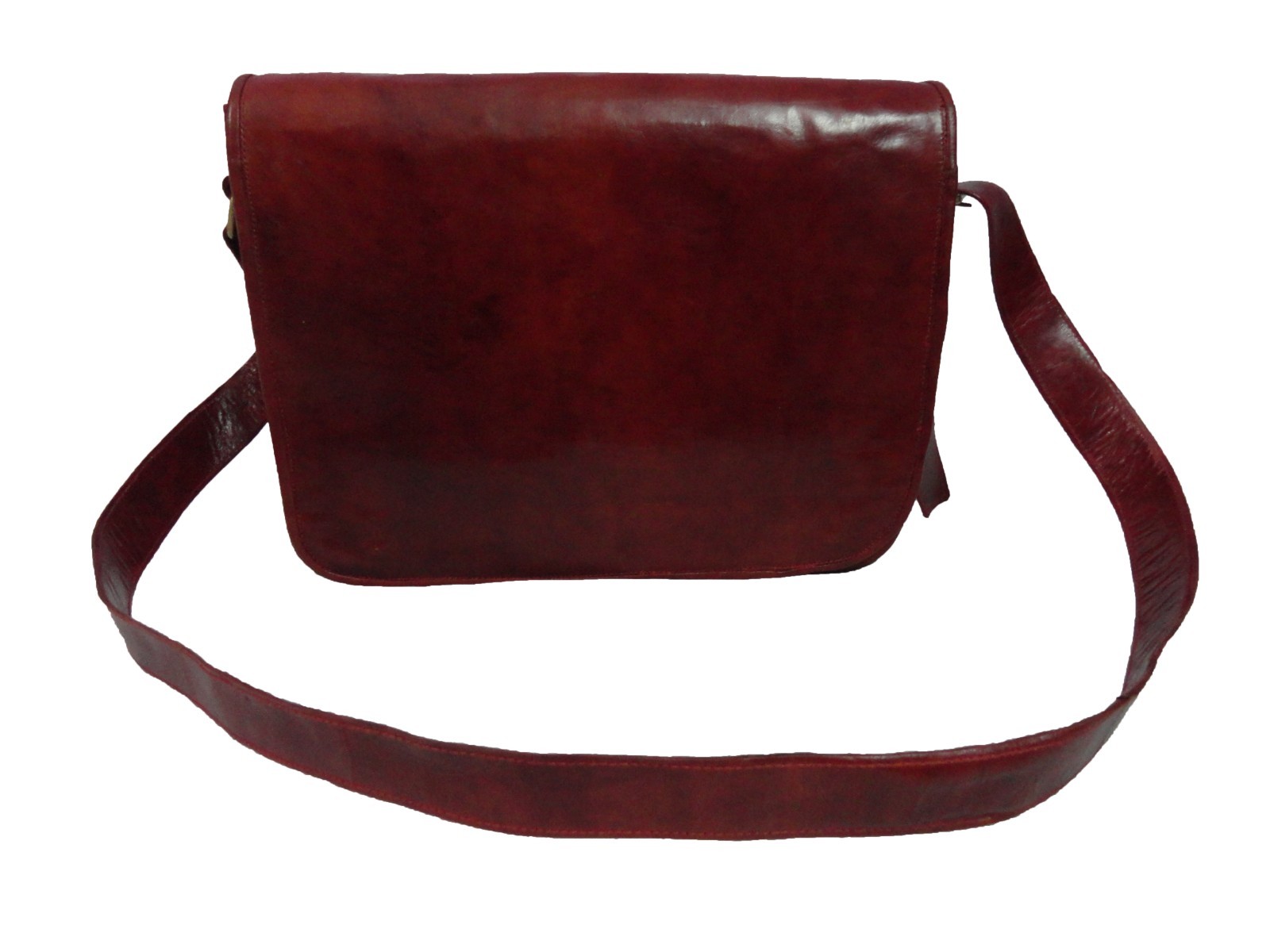 15 In Genuine Leather Messenger Bag Office Laptop Satchel School Shoulder Bags