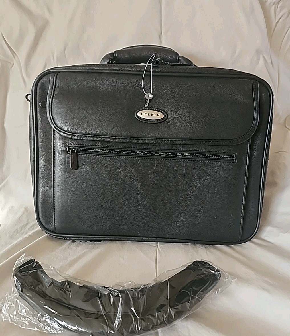 Belkin Black Faux Leather Briefcase