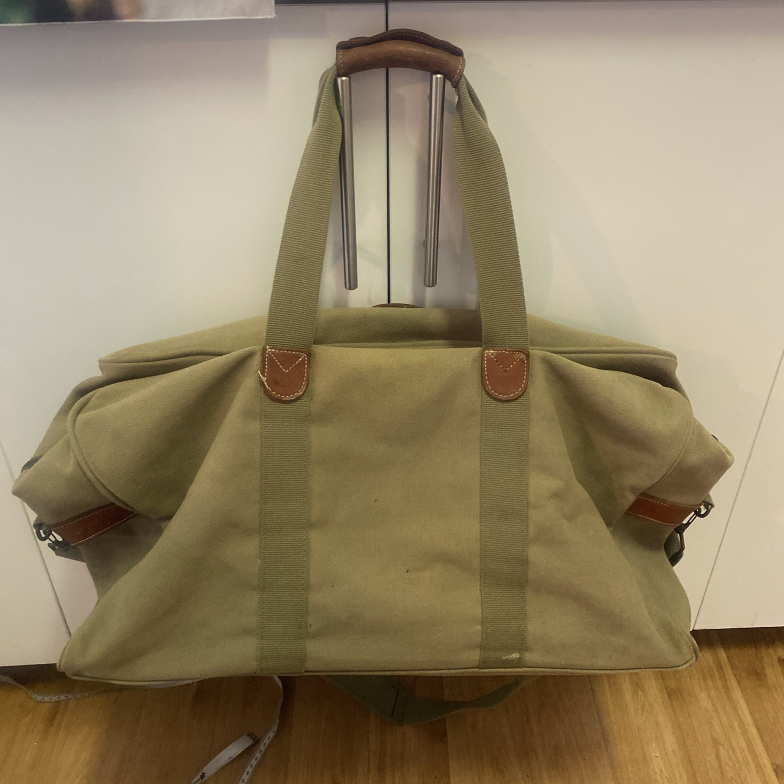 MON SAC Extra Large Khaki Canvas Duffle Bag Waterproof 54x24x20cm