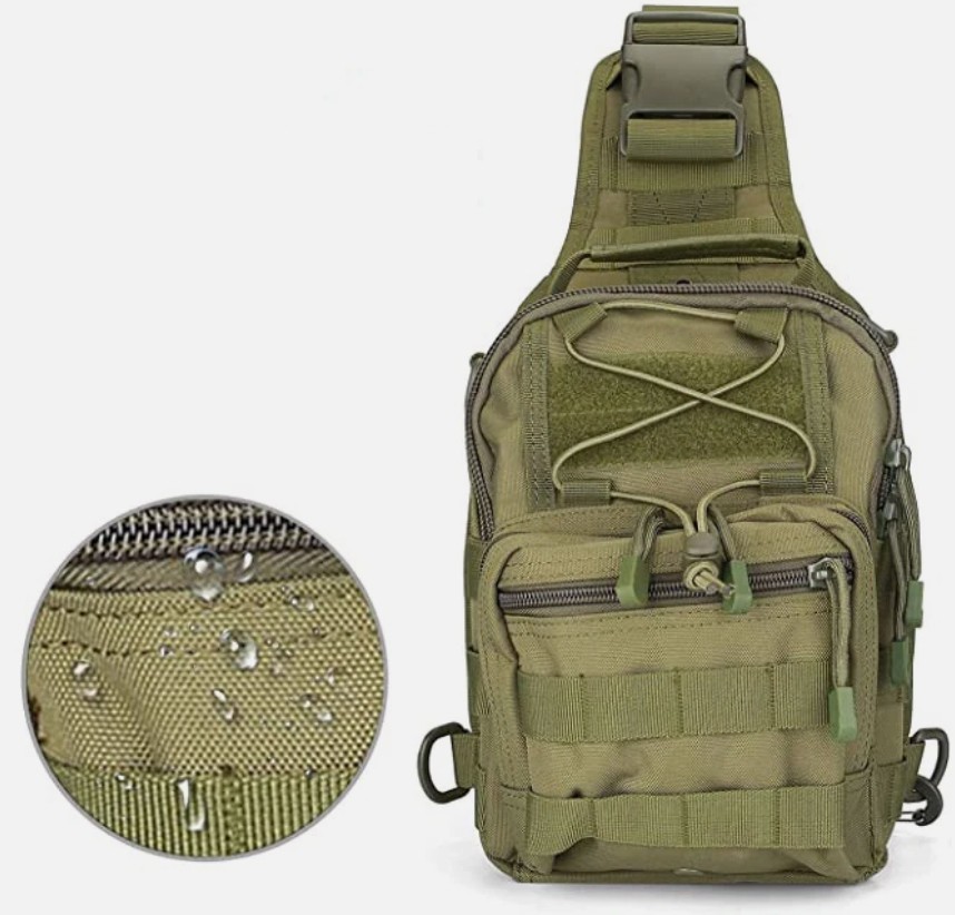 Mens Backpack Tactical Sling Shoulder Bag Molle Travel Chest Pack Outdoor Hiking