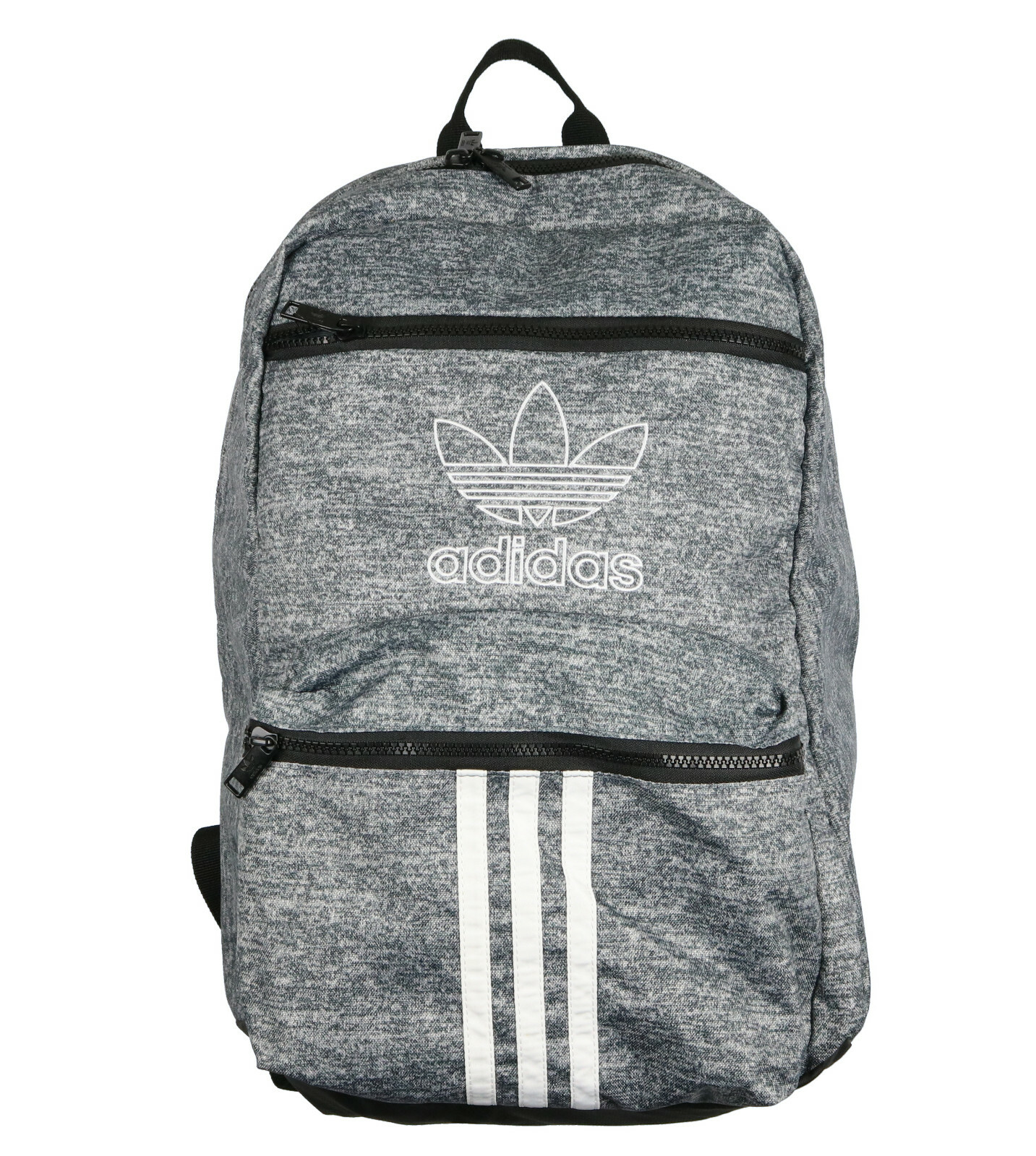 ADIDAS Originals National 3 Stripes Laptop Backpack Oynx Gray White Black