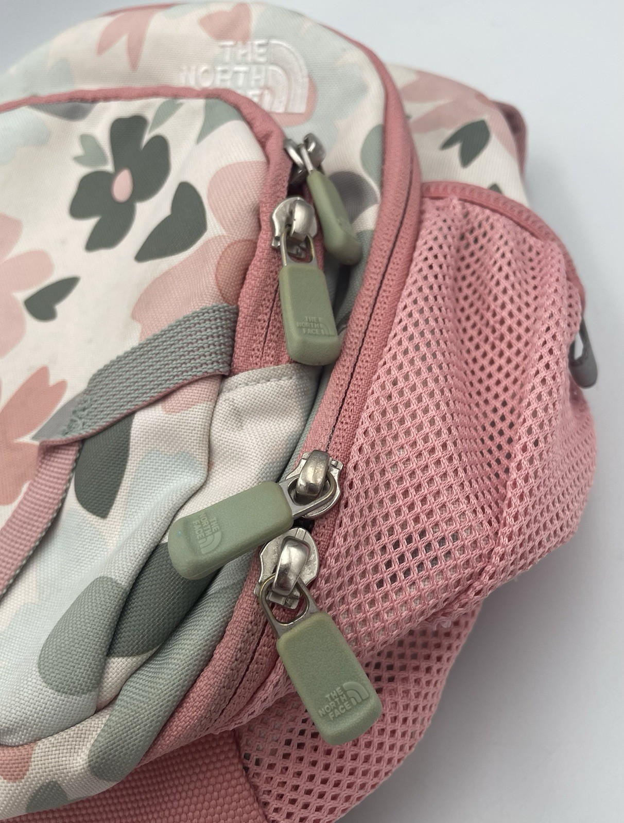 The North Face Sprout Backpack Multi Pink Gray Floral Purse Handbag Kids Travel