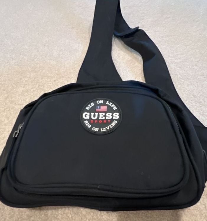 Guess Sport Big On Life Black Sling Crossbody Bag Y2K