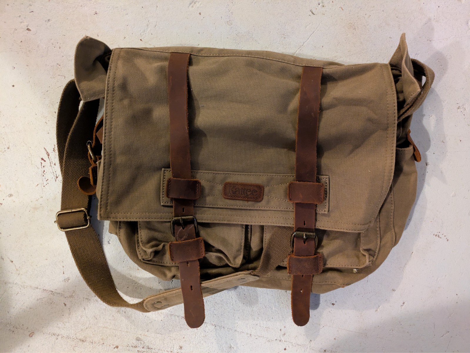 Kattee Men’s Briefcase 15.6” Laptop Messanger Shoulder Bag Tote Distressed Brown