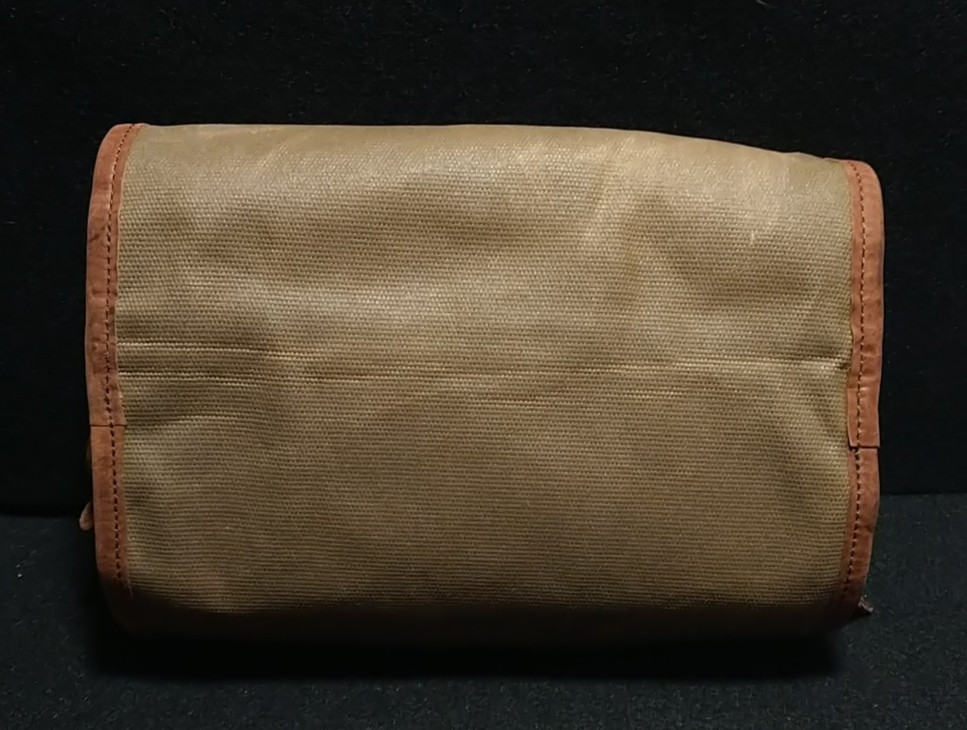 Buffalo Jackson Dakota Dopp Roll Up Waxed Canvas Toiletry Organizer Portable