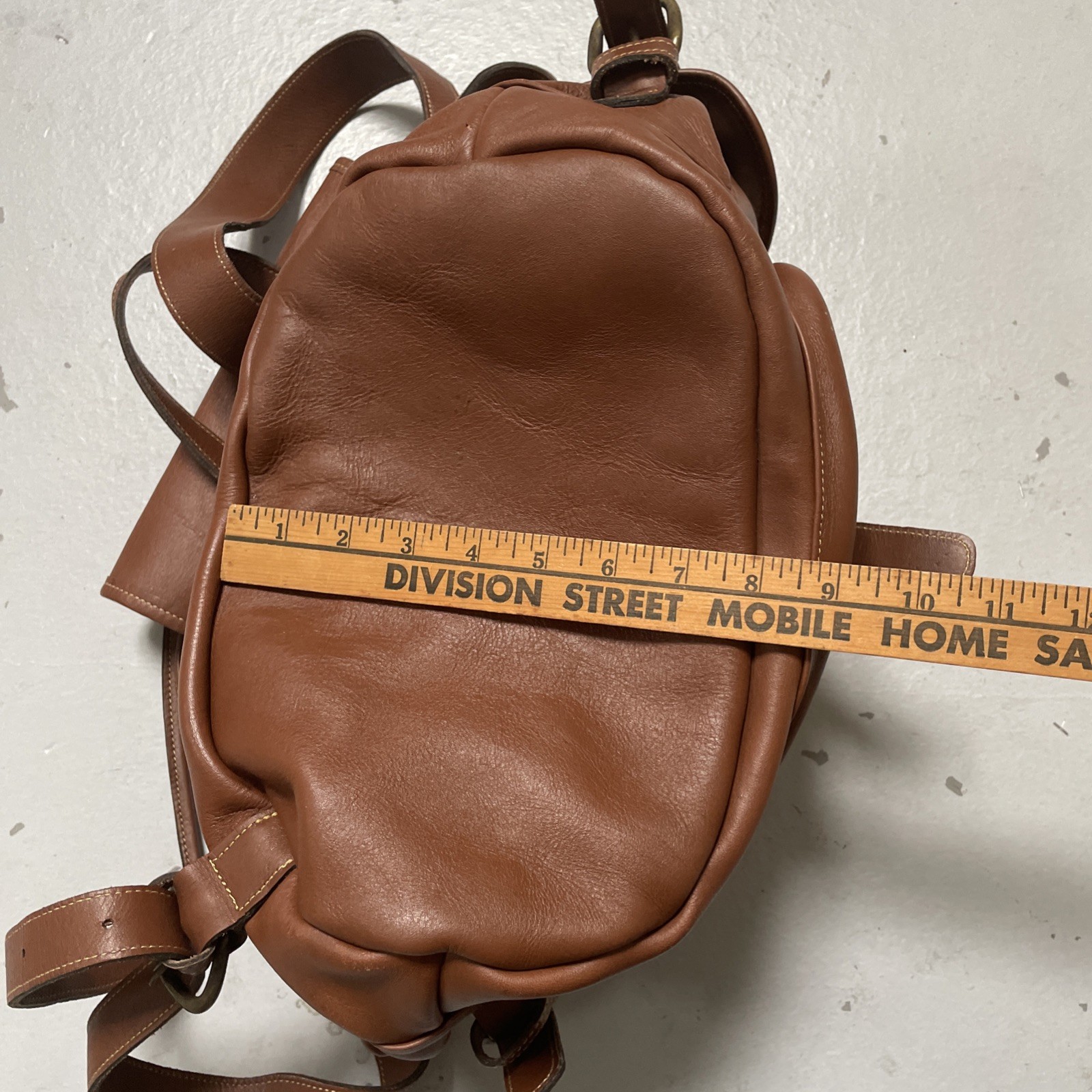 Custom Hide Genuine Leather Brown Rucksack Original Backpack Made In USA $669