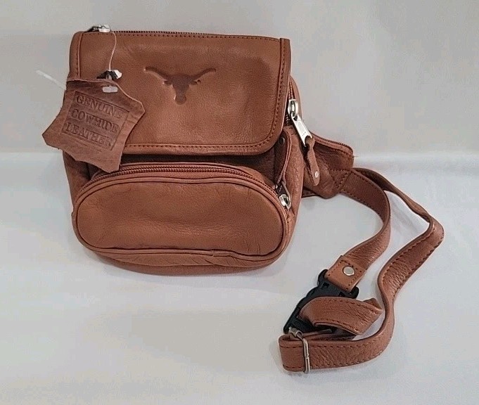 NWT Canyon Outback Leather Texas Longhorns Belt Bag Fanny Pack UT Austin NEW