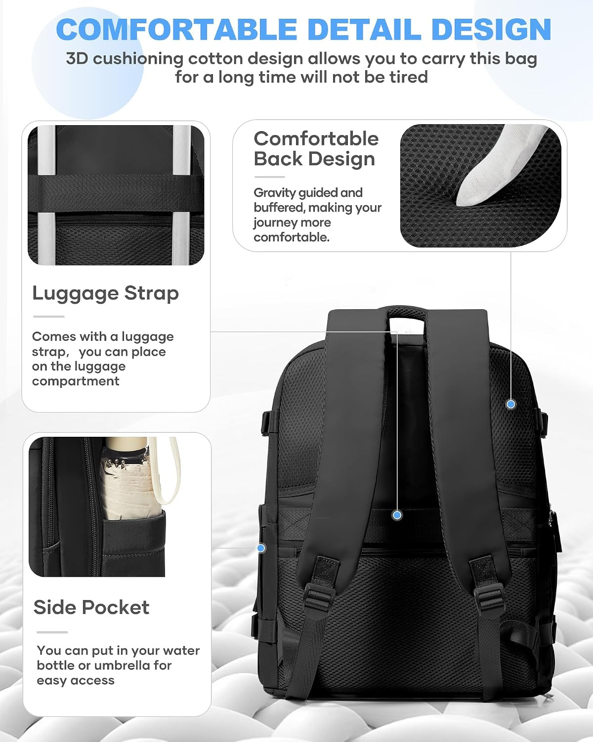 Travel Backpack Carry on for Women Man Gym Backpack with Laptop Compartment Moch