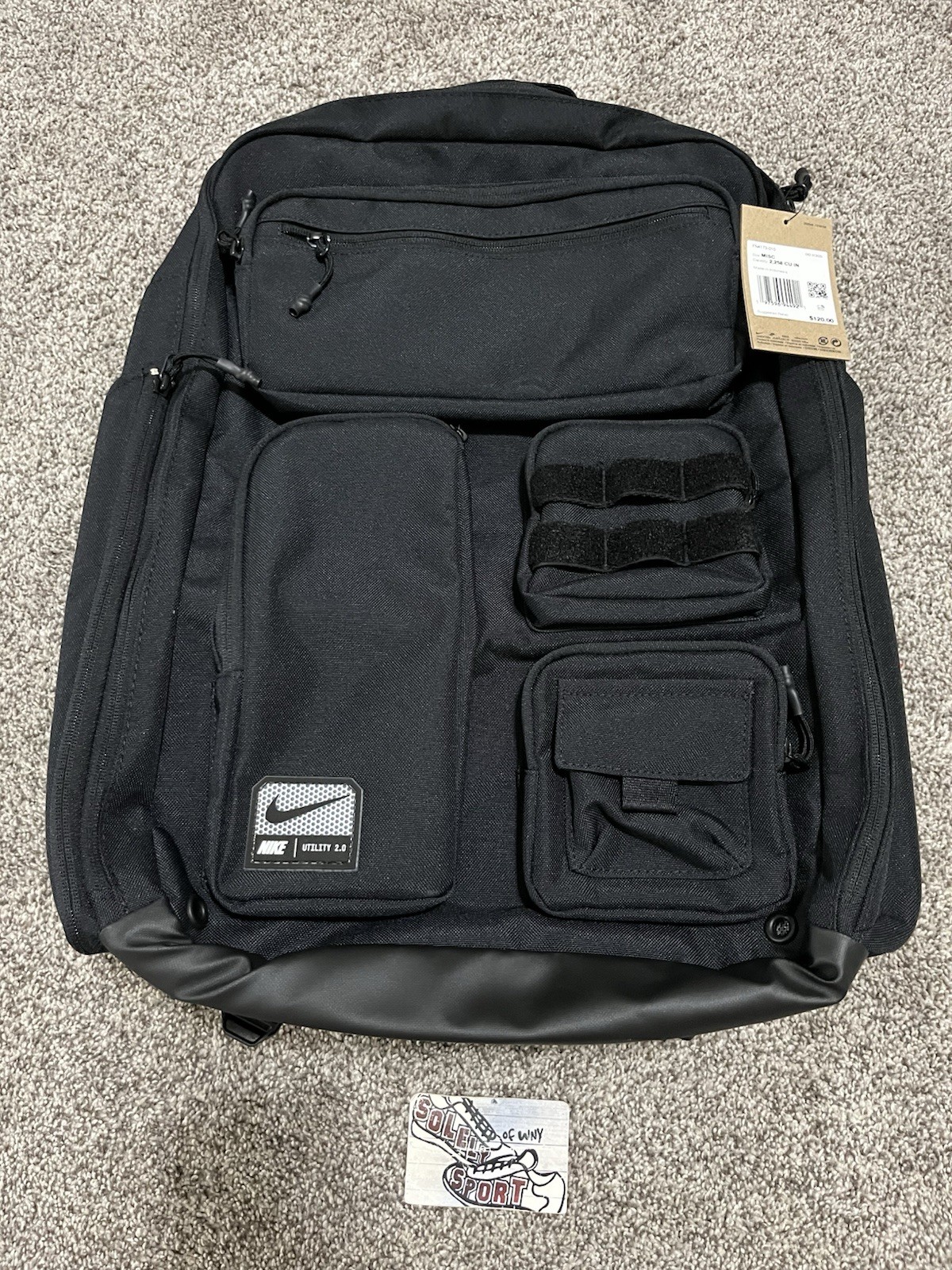 Authentic New Nike Utility Elite 2.0 Backpack Large 37L Black White FN4173-010