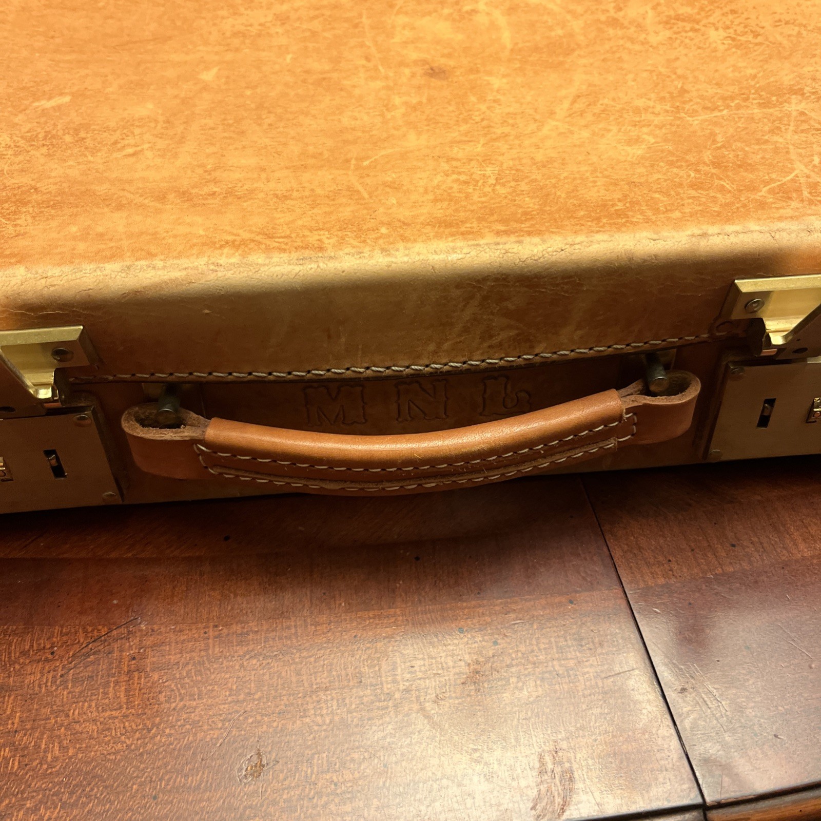 Rare Vintage King Ranch Leather Attaché Case Kingsville TX Briefcase MNL