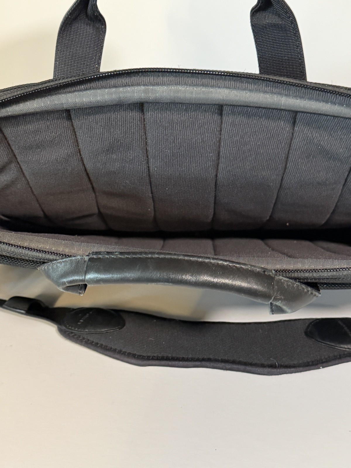 Briggs Riley Laptop Briefcase Black Shoulder Bag Messenger Microfiber Lined