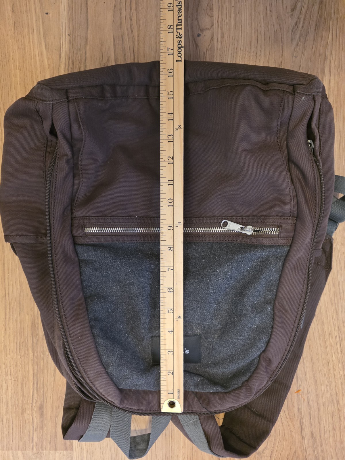 State Backback Evans Double Pocket Limited Edition Brown Gray Adult Size Laptop