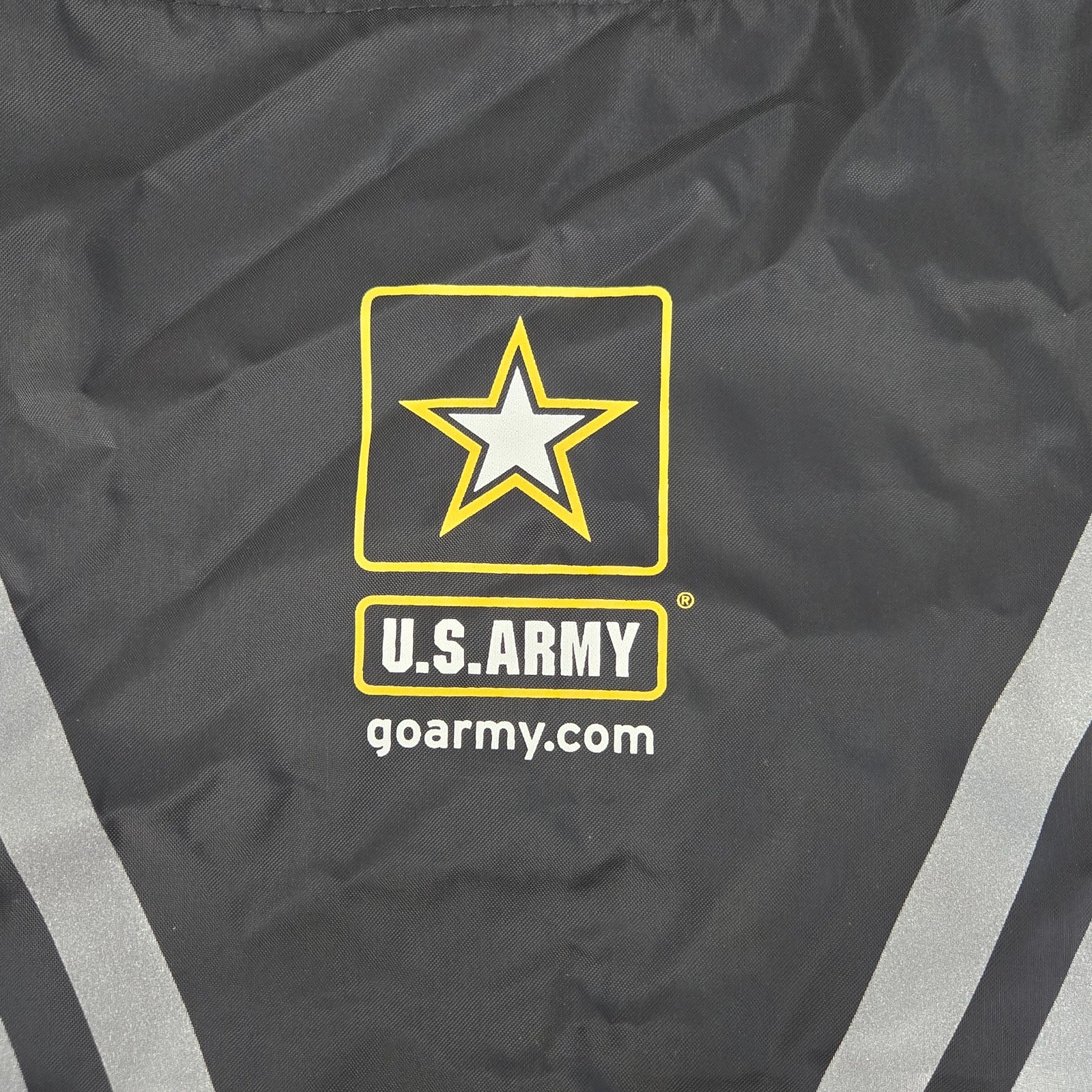 U.S. Army Military Drawstring Back Pack Cinch Sack Bag Black Gray & Yellow – NEW