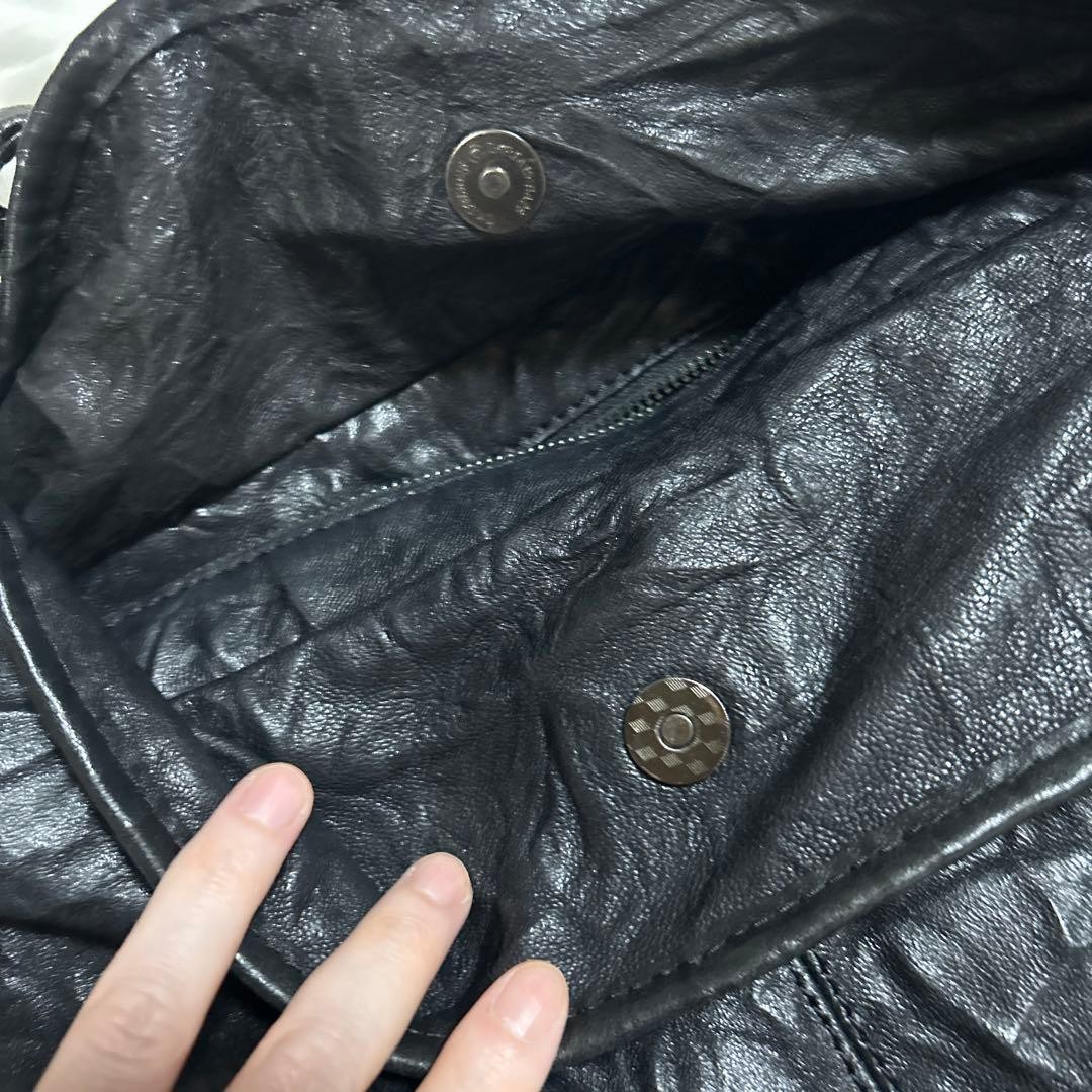 THOMAS WYLDE Vintage Skull Stud Shoulder Bag Black Leather