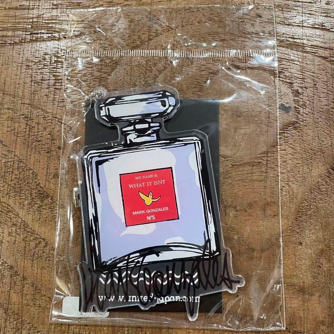 Mark Gonzales Acrylic Perfume Bottle Keychain Red 13cm