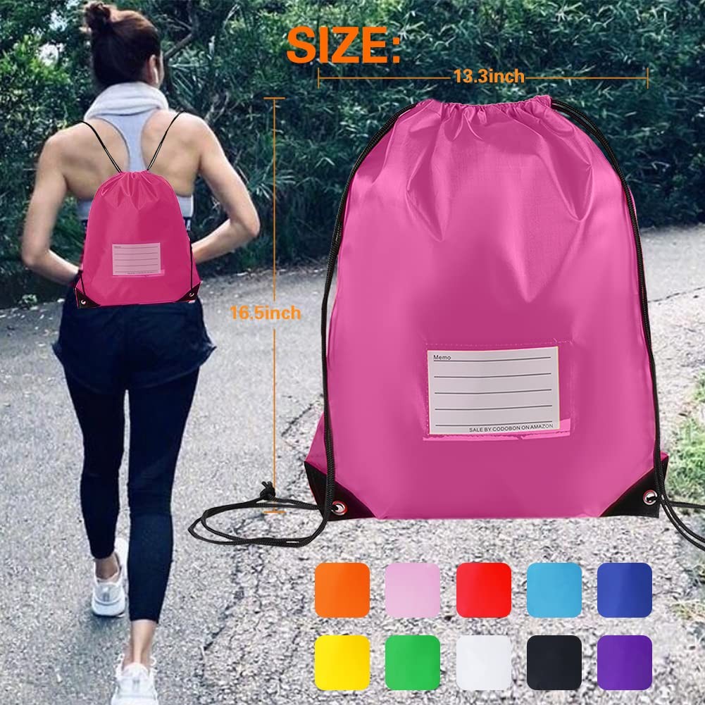 20 Pack Gym Sports Cinch Drawstring Backpack Bags Bulk For Women Men