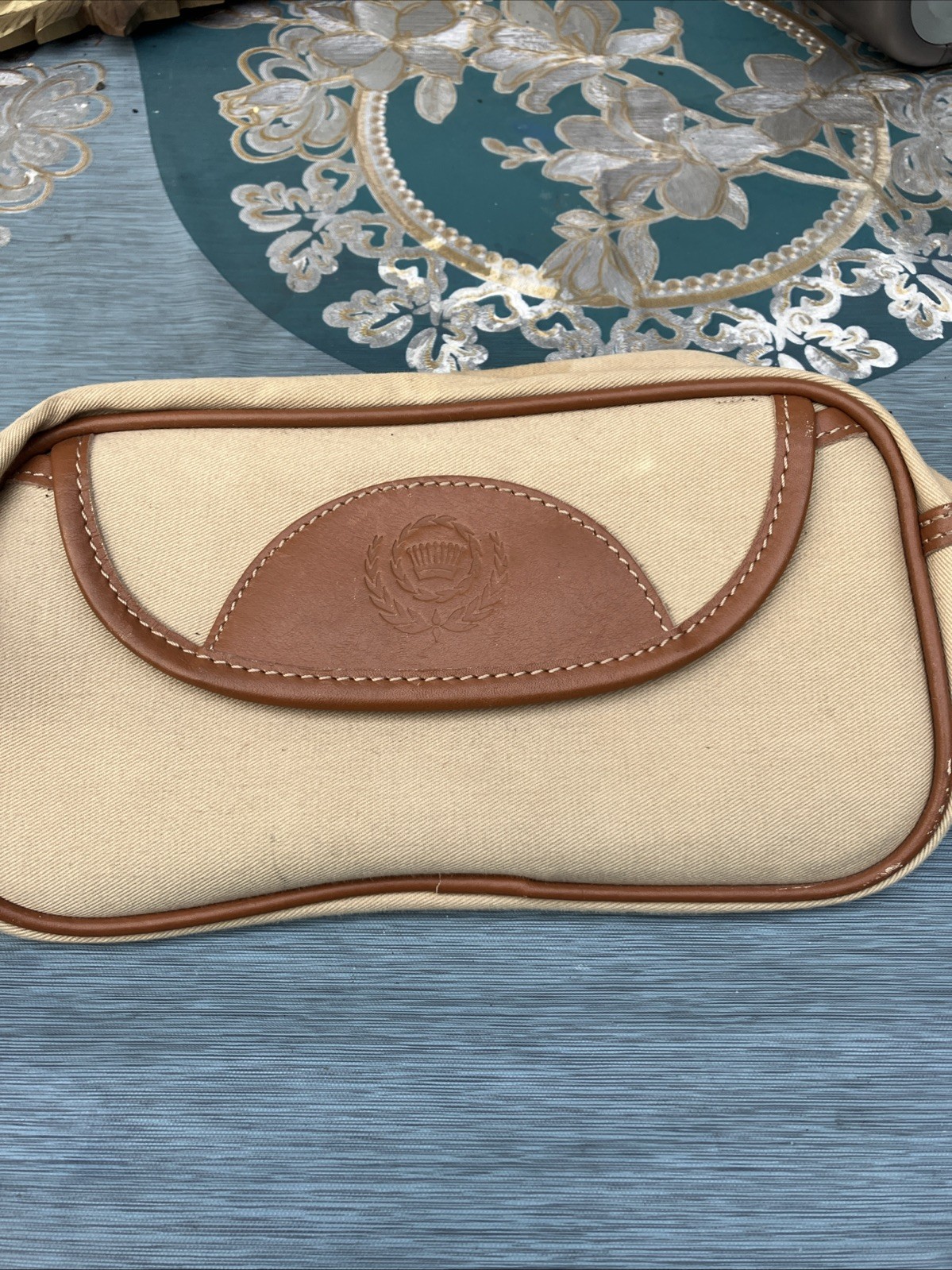 Water Resistant leather Canvas Shaving Bag Hanging Toiletry Bag –
