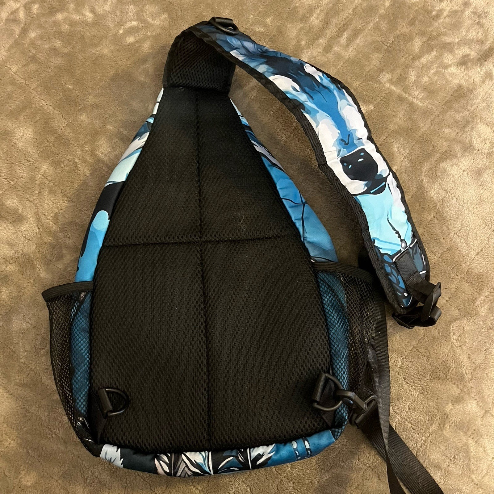 Native American Indian Sling Backpack Chest Bag Crossbody Shoulder Wolf Feathers