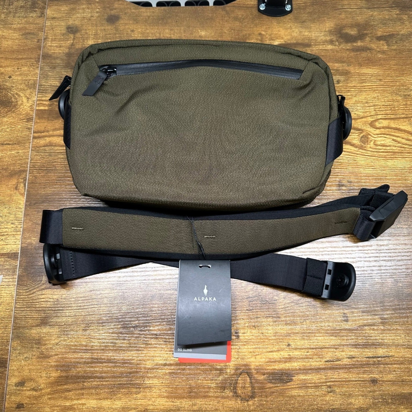 NEW Alpaka Go Sling Axoflux Army Green 600D Crossbody Tech Bag 5.5L