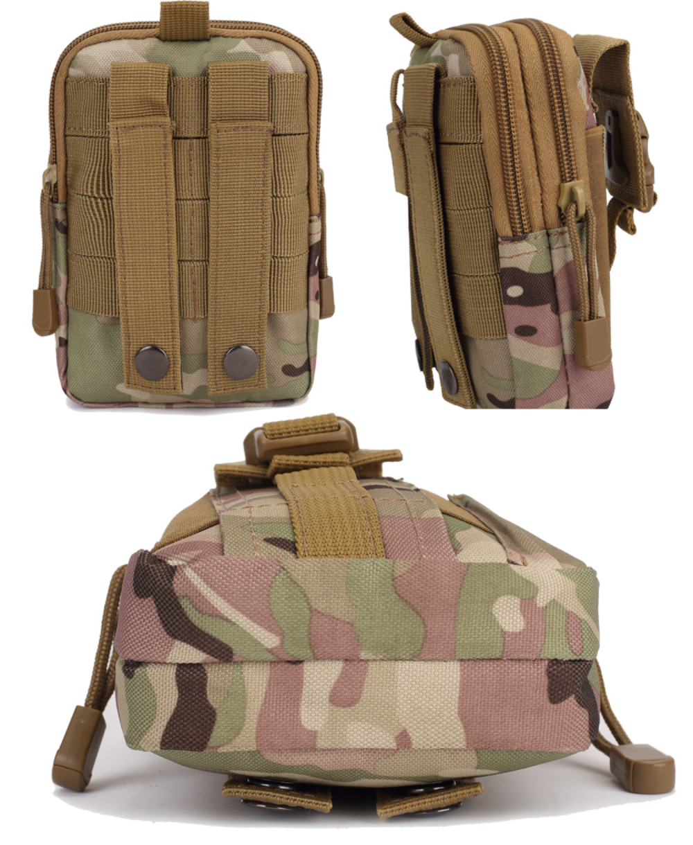 Universal Tactical Molle Cell Phone Holster Pouch Waist Pack Belt Bag Camo Case