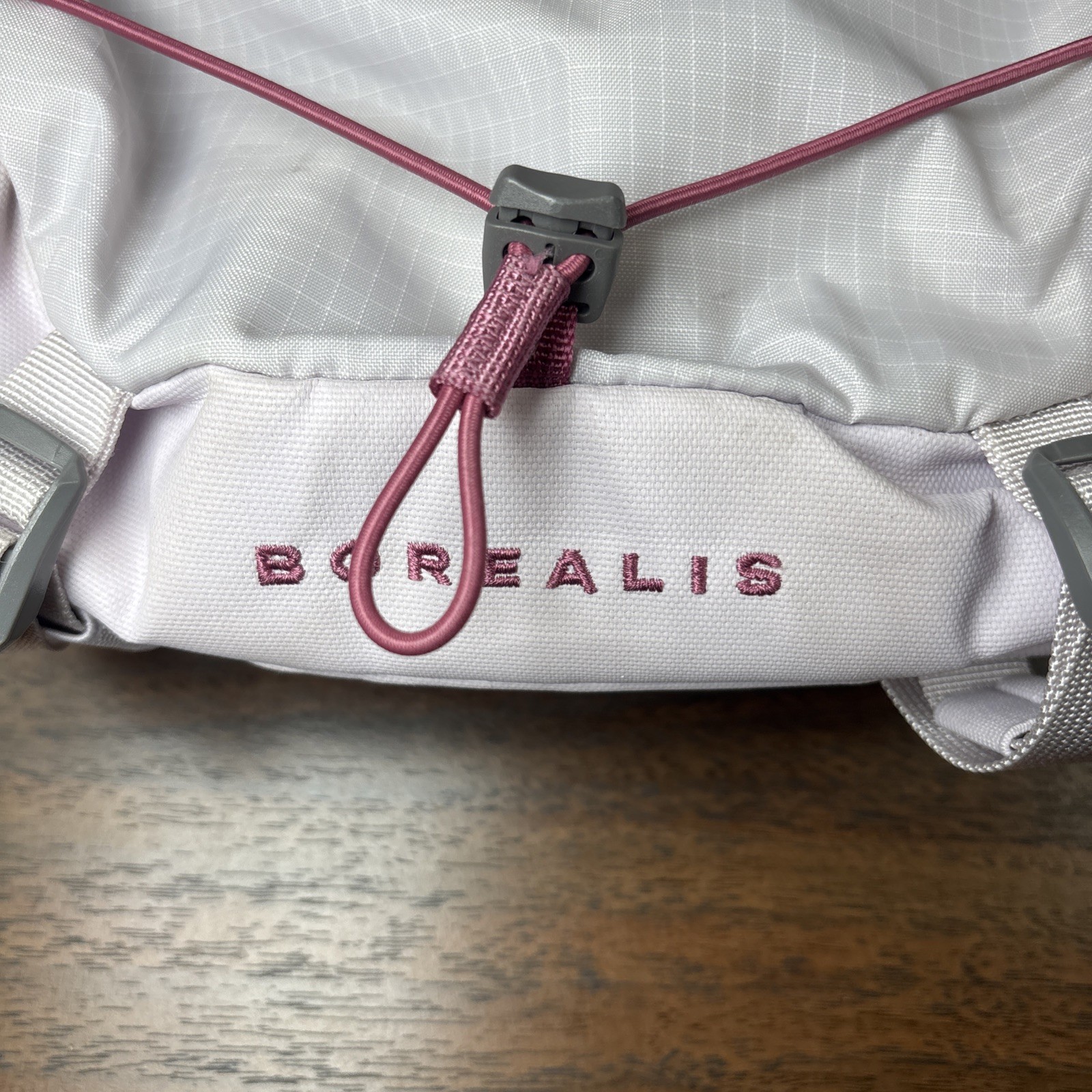 The North Face Backpack Borealis Rare White Pink Gray Laptop School Used