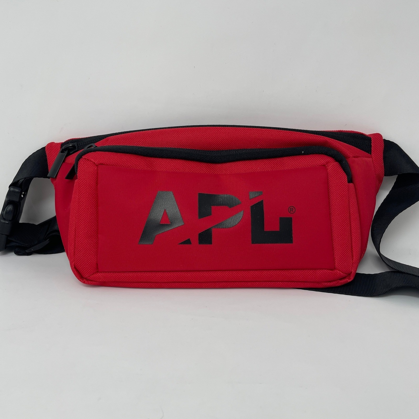 APL Athletic Propulsion Labs Red Canvas Fanny Pack Waist Bag Adjustable Strap